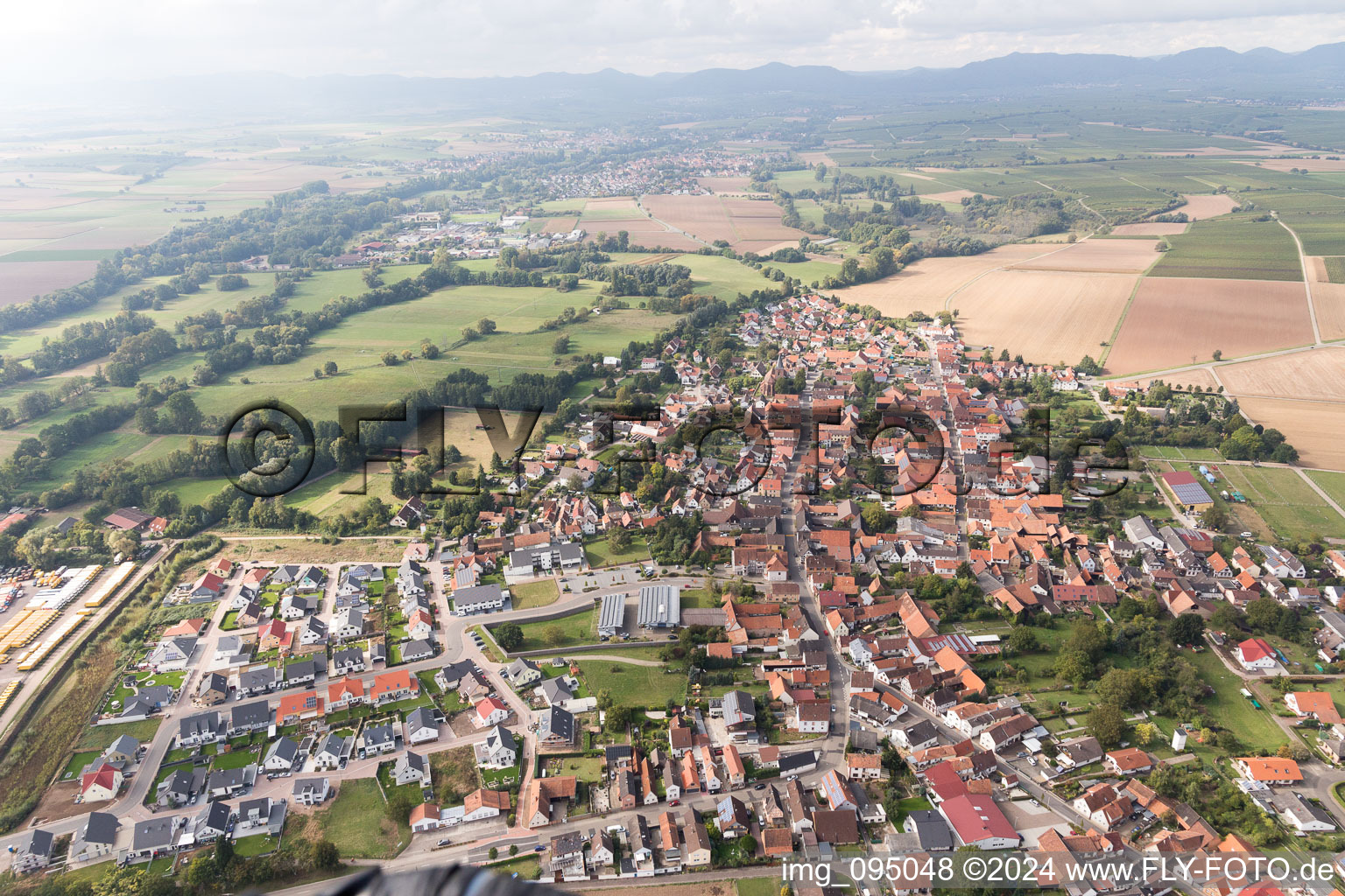 Vue aérienne de De l'est à Rohrbach dans le département Rhénanie-Palatinat, Allemagne