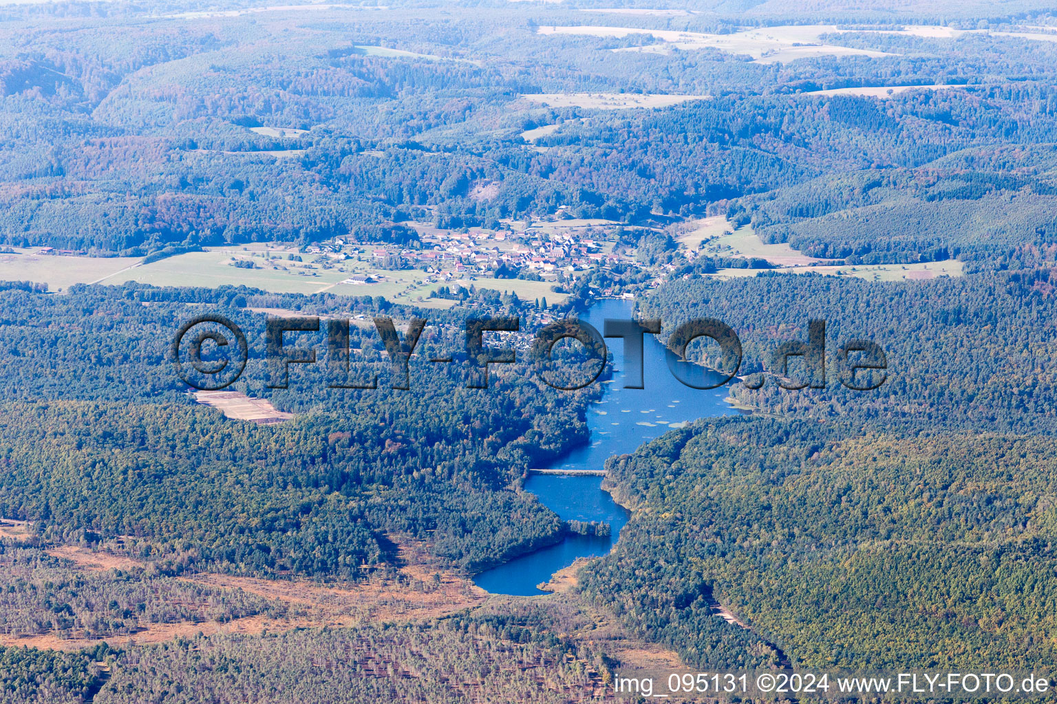 Vue aérienne de Haspelschiedt dans le département Moselle, France