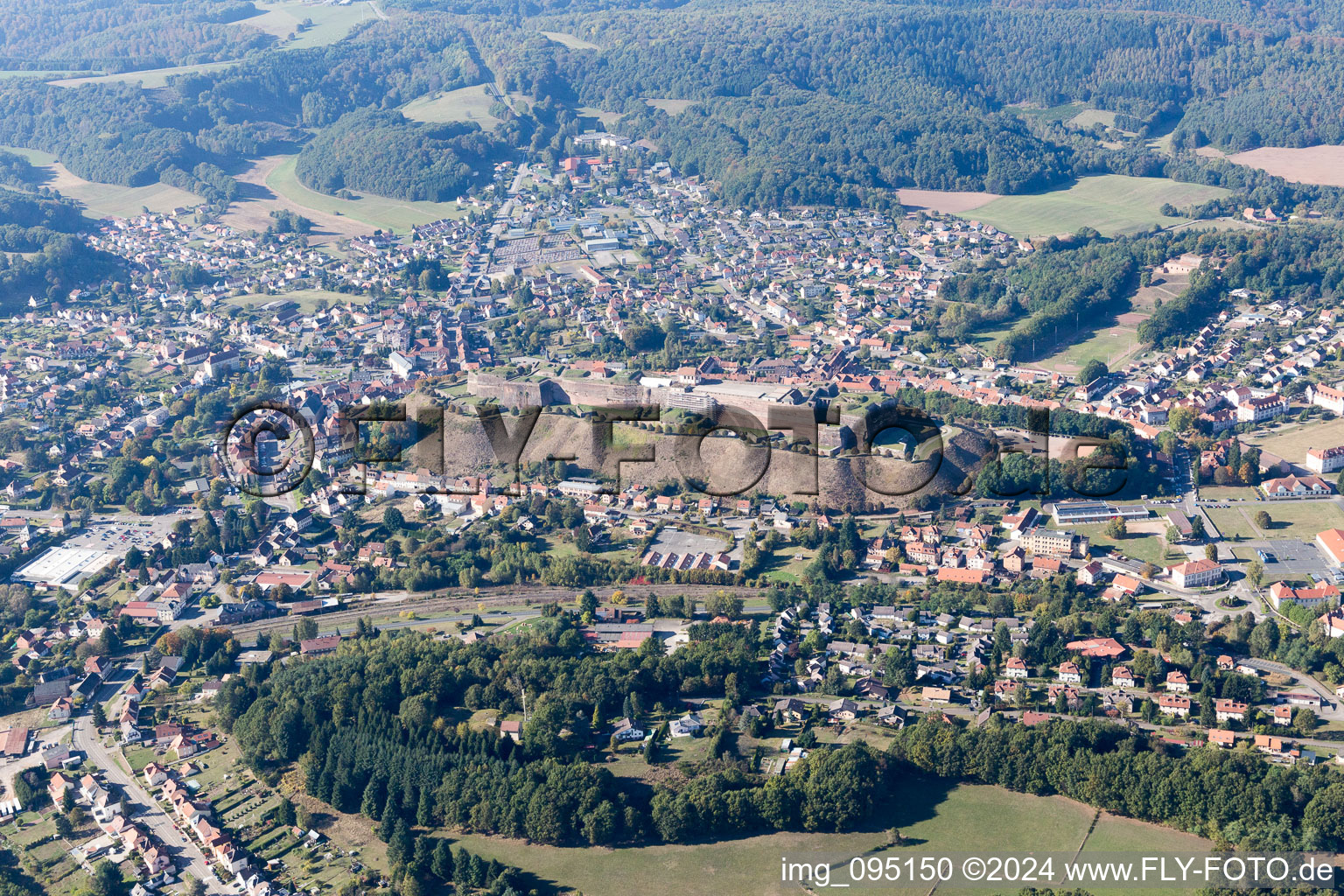 Photographie aérienne de Bitche dans le département Moselle, France