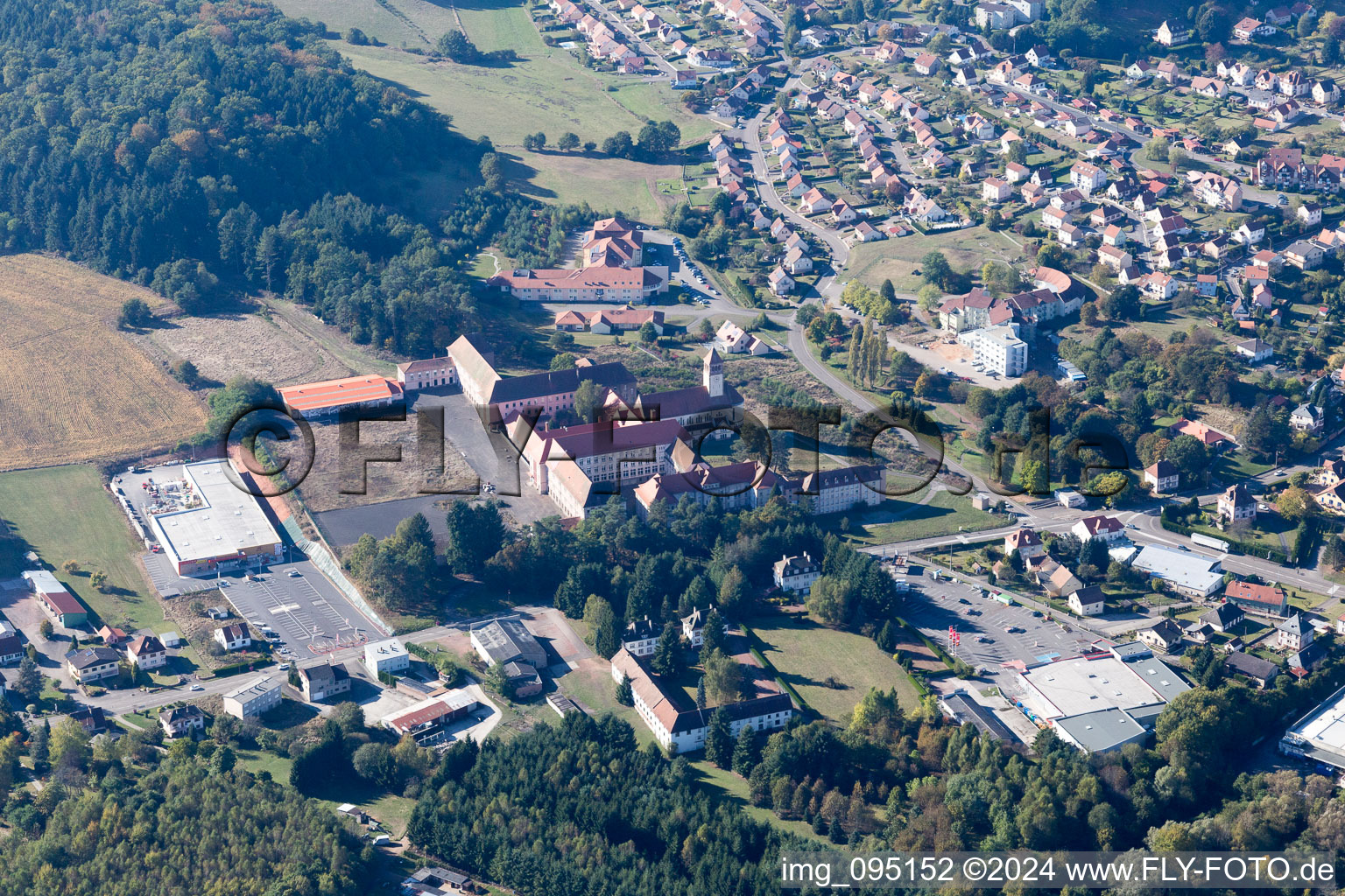 Bitche dans le département Moselle, France d'en haut