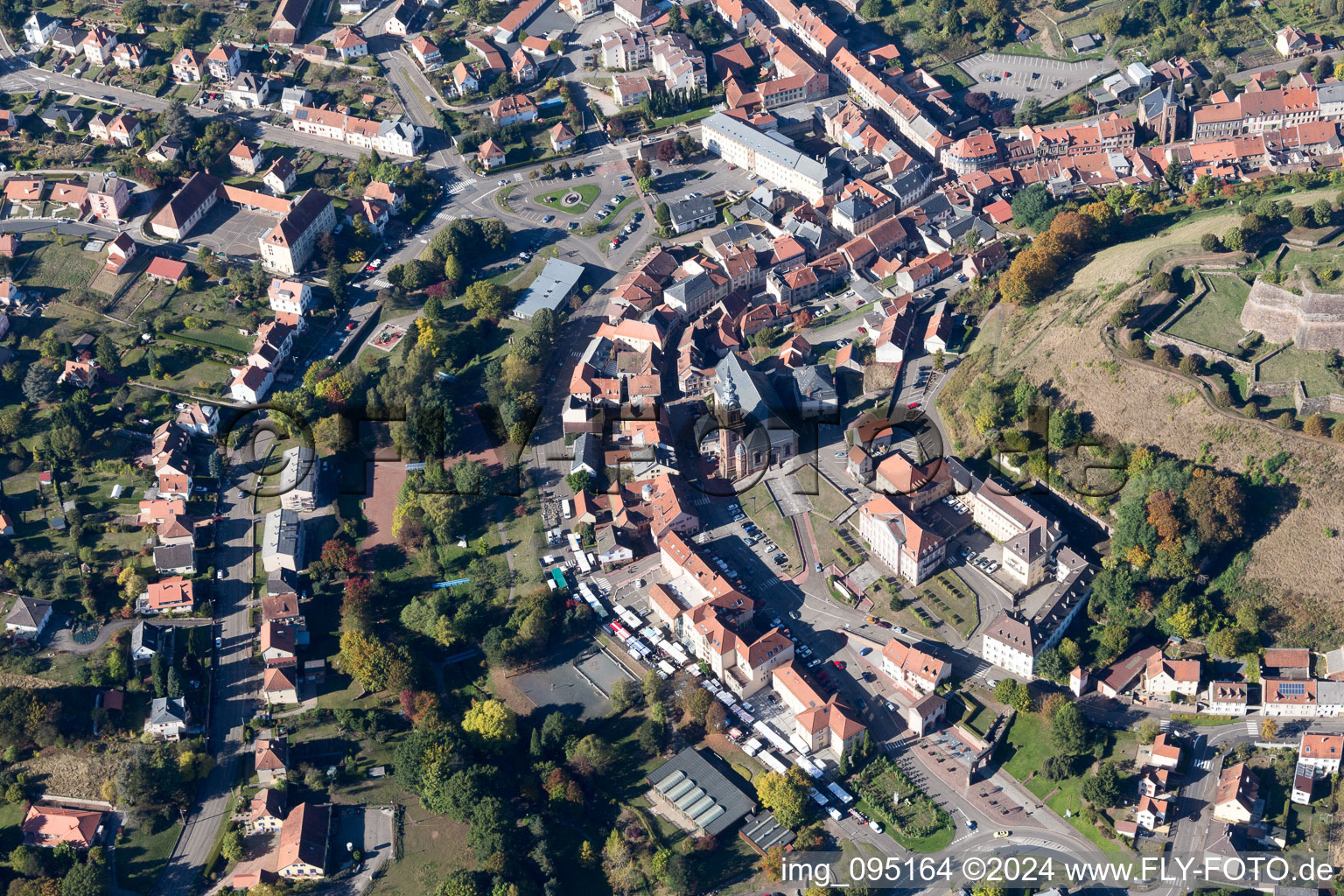 Photographie aérienne de Bitche dans le département Moselle, France