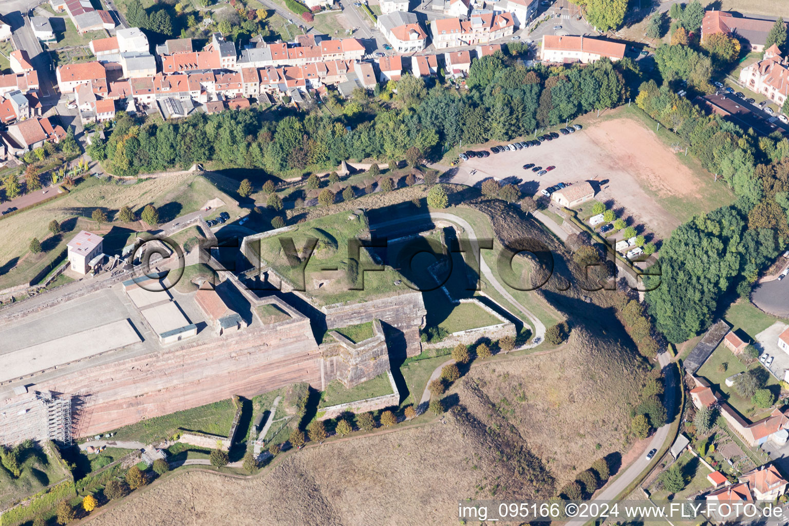 Bitche dans le département Moselle, France d'en haut