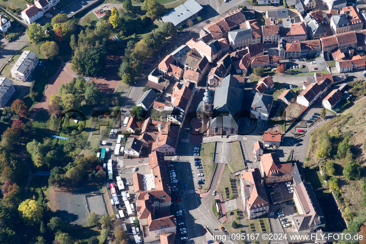 Bitche dans le département Moselle, France hors des airs