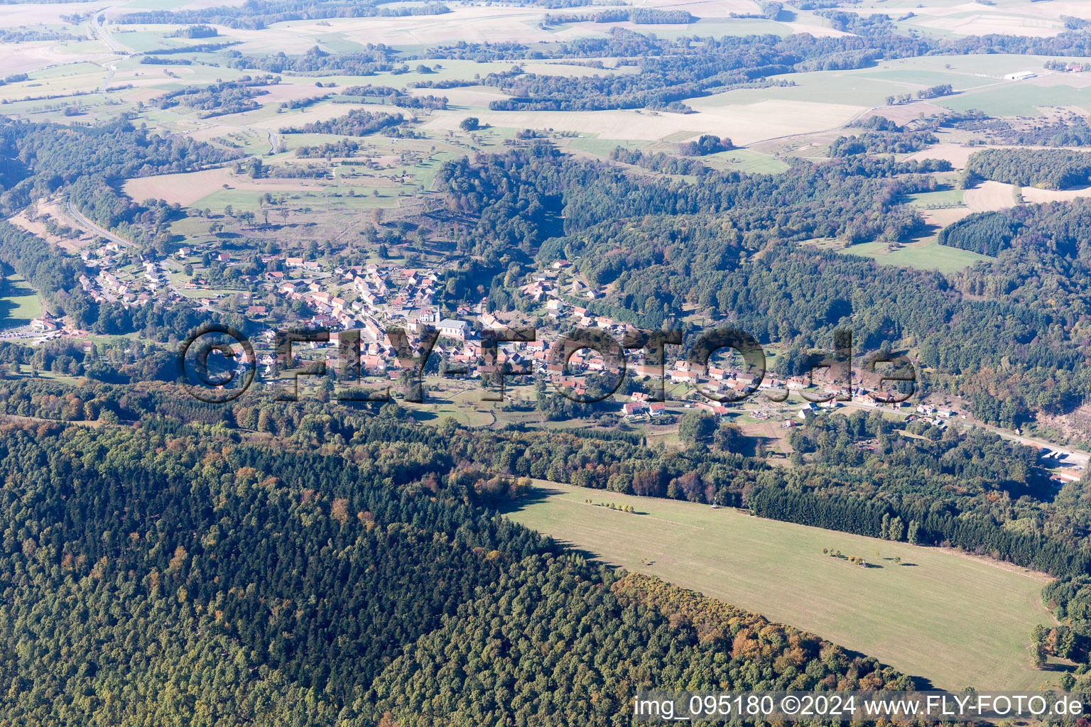 Bitche dans le département Moselle, France d'en haut