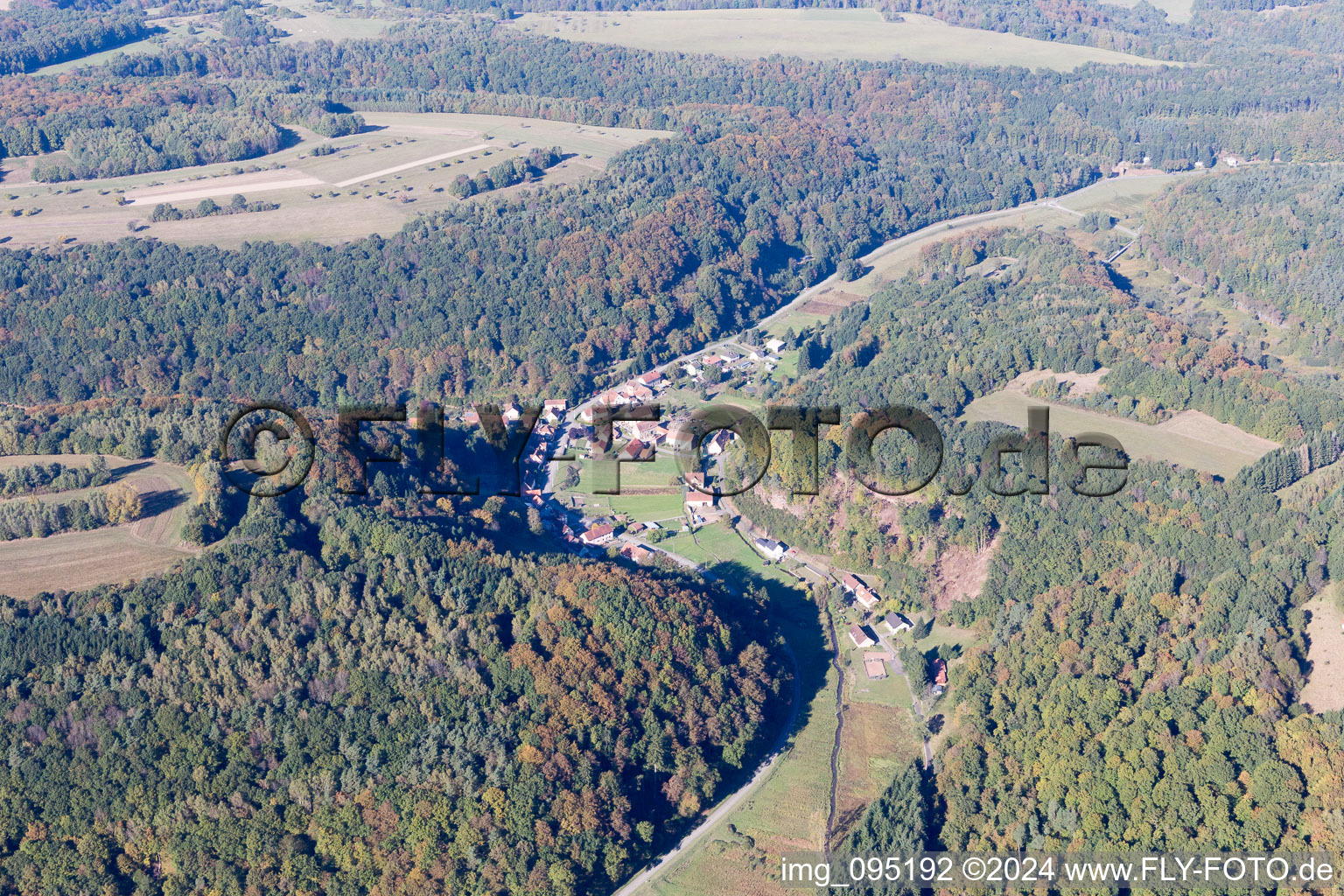 Photographie aérienne de Bousseviller dans le département Moselle, France