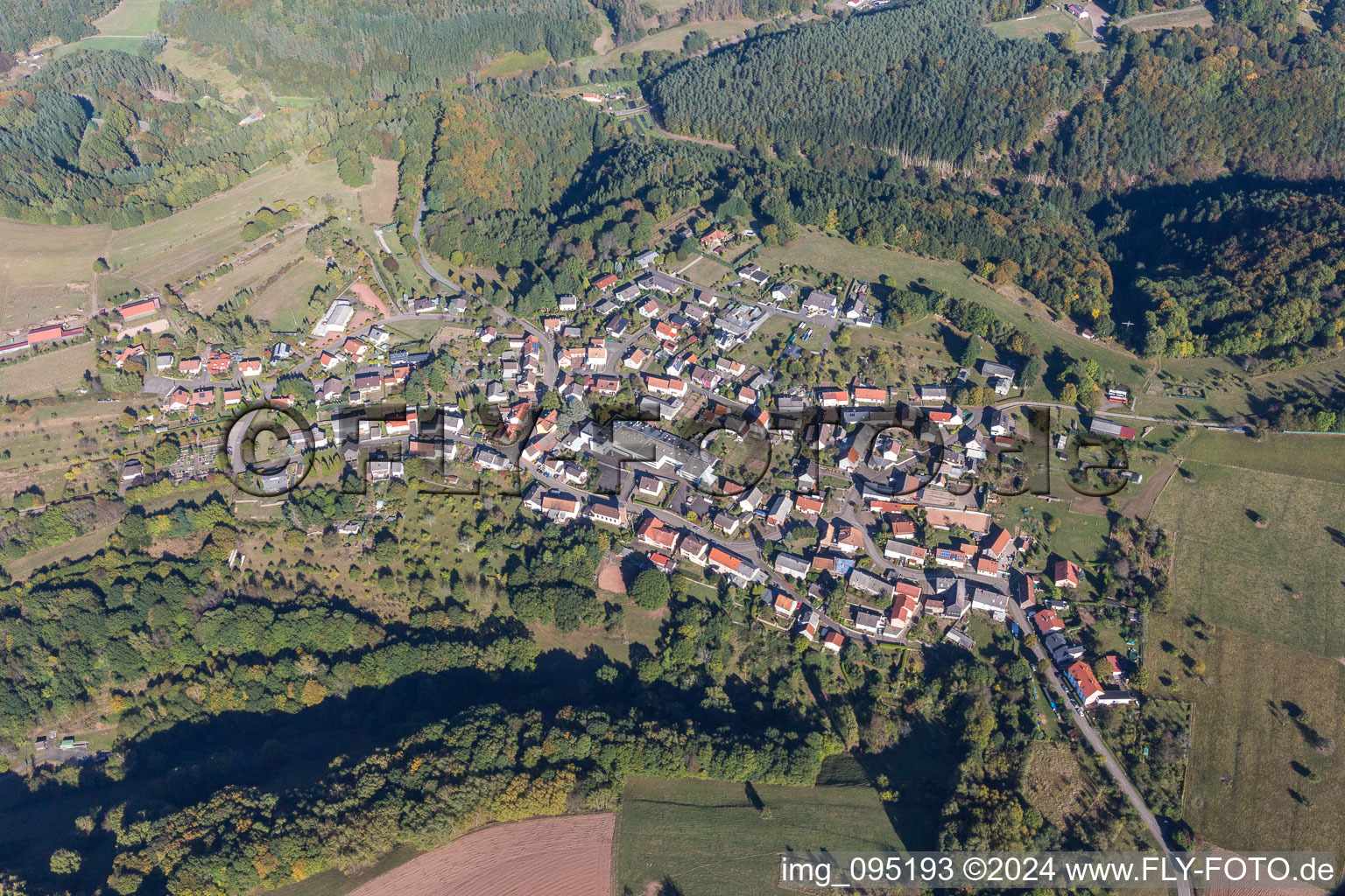 Vue aérienne de Champs agricoles et surfaces utilisables à Schweix dans le département Rhénanie-Palatinat, Allemagne