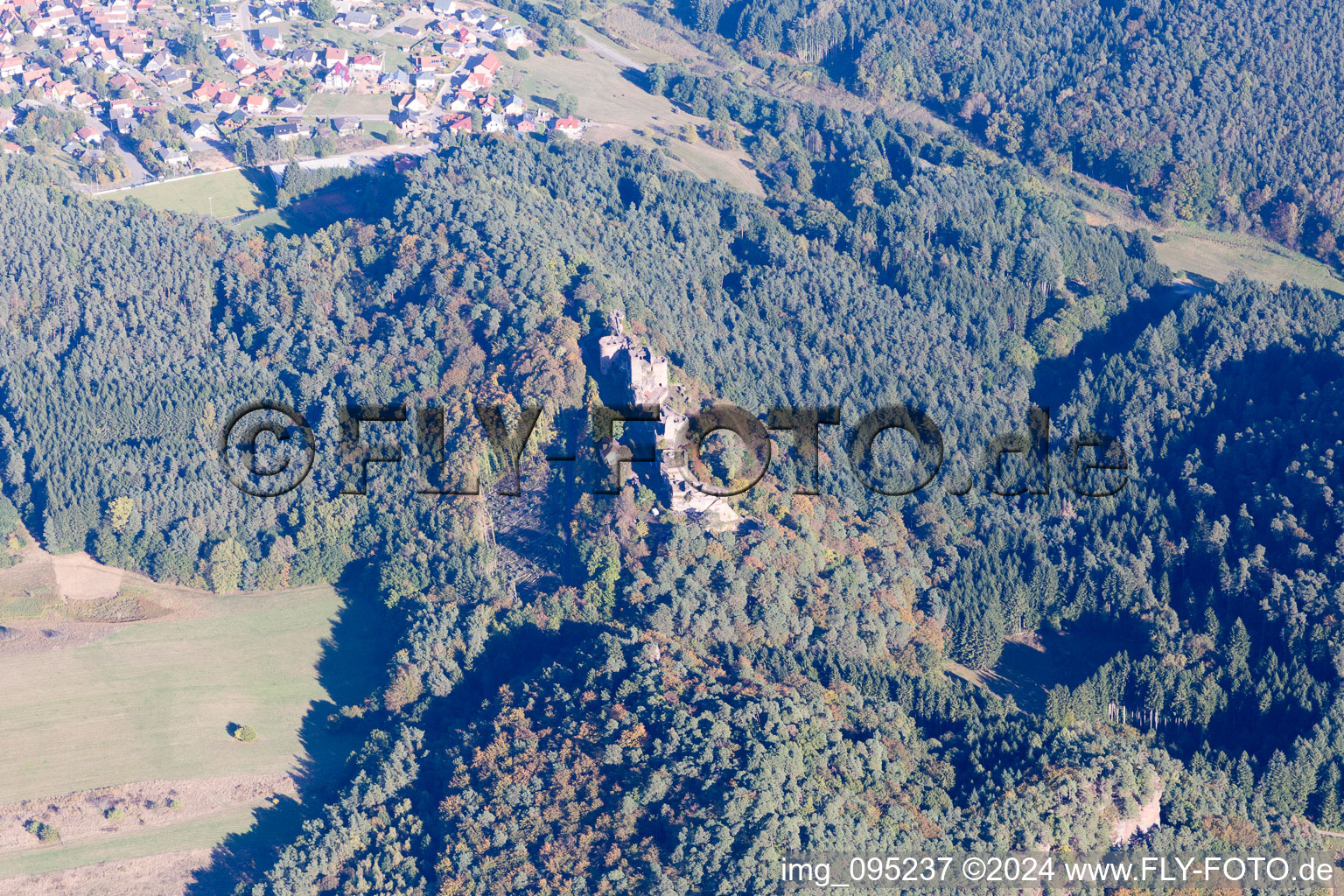 Image drone de Dahn dans le département Rhénanie-Palatinat, Allemagne