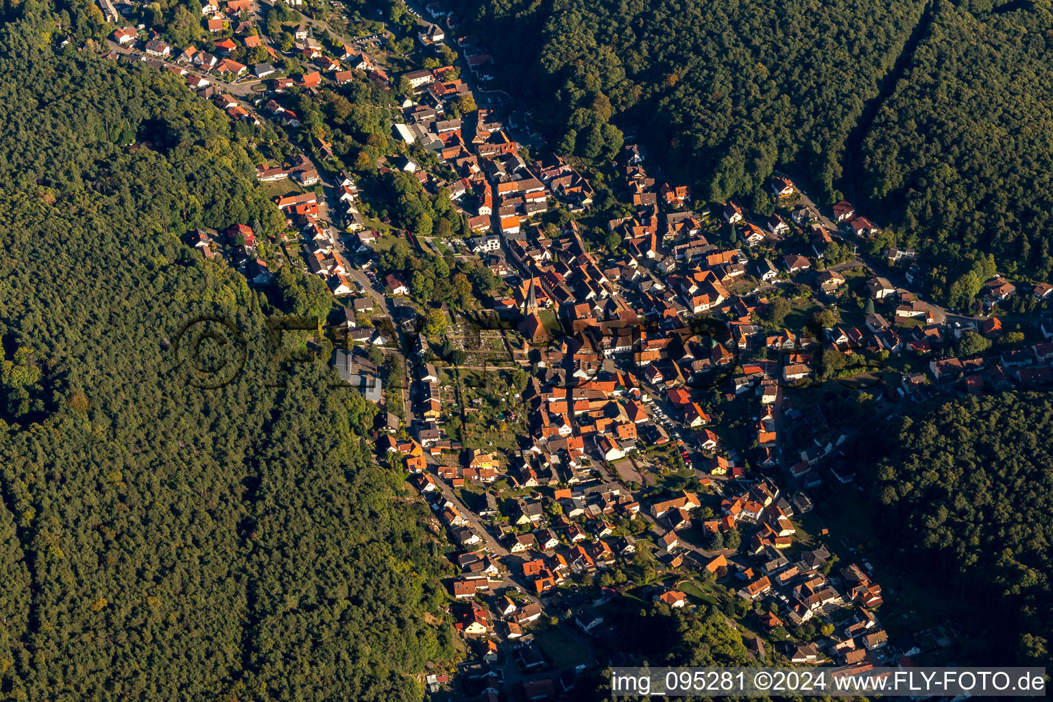 Dörrenbach dans le département Rhénanie-Palatinat, Allemagne vue d'en haut