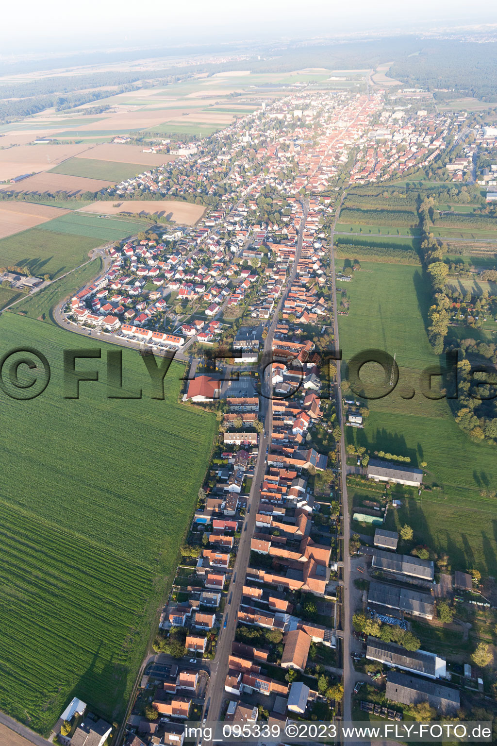 Enregistrement par drone de Kandel dans le département Rhénanie-Palatinat, Allemagne