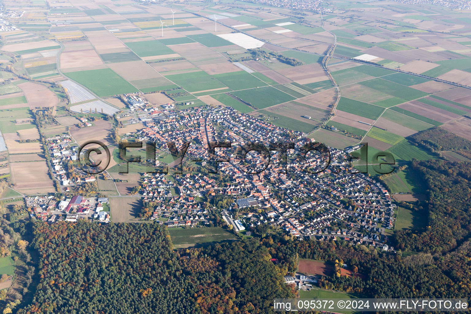 Image drone de Harthausen dans le département Rhénanie-Palatinat, Allemagne