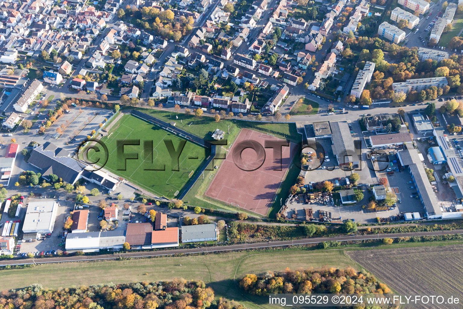 Image drone de Quartier Oppau in Ludwigshafen am Rhein dans le département Rhénanie-Palatinat, Allemagne