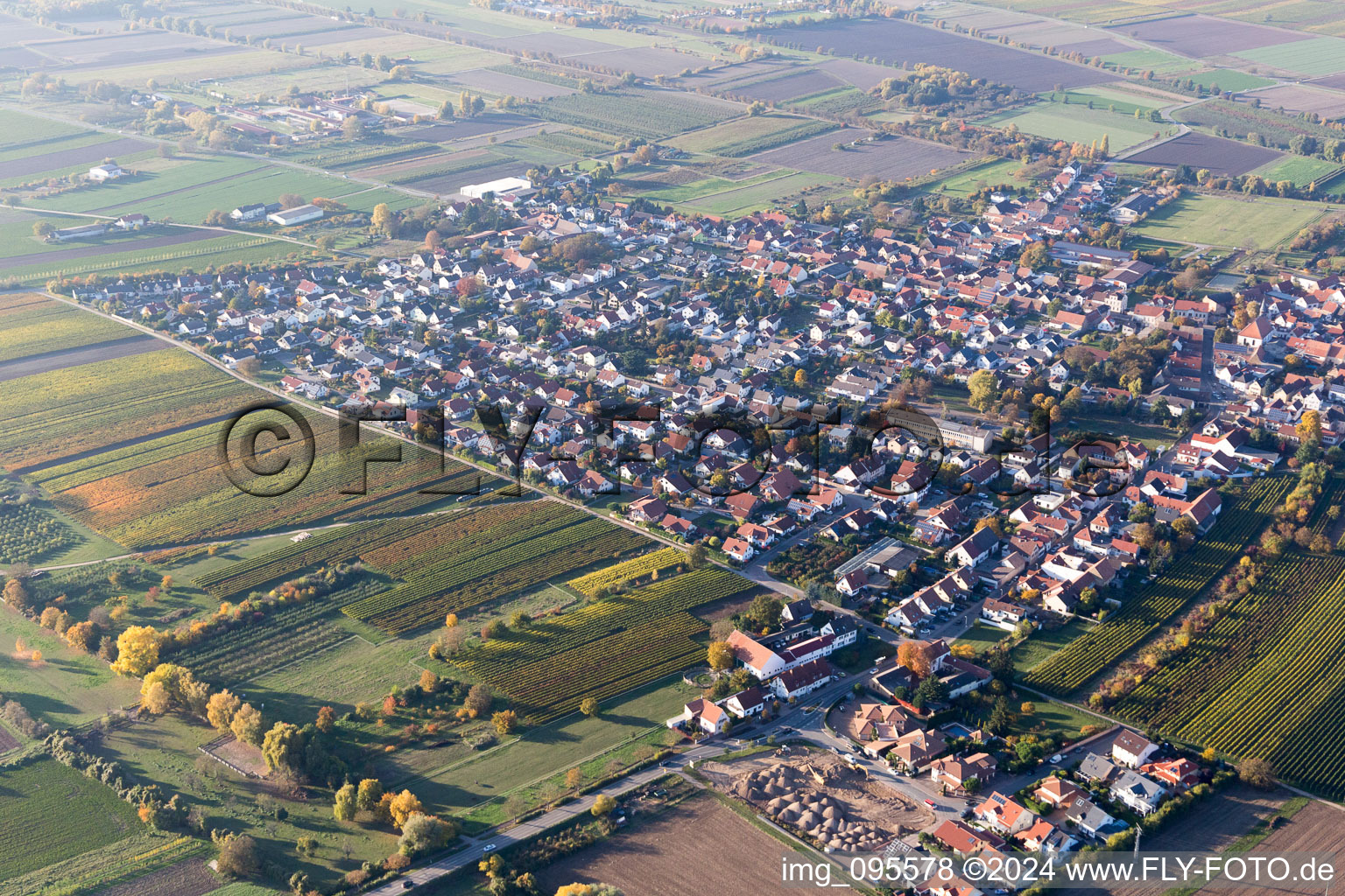 Vue aérienne de Meckenheim dans le département Rhénanie-Palatinat, Allemagne