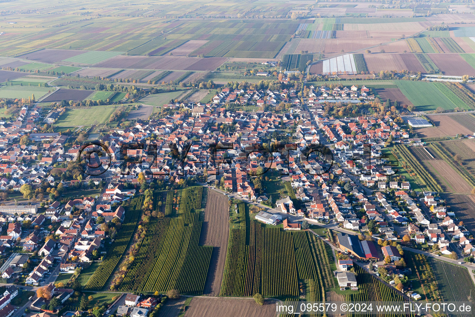 Vue aérienne de Meckenheim dans le département Rhénanie-Palatinat, Allemagne