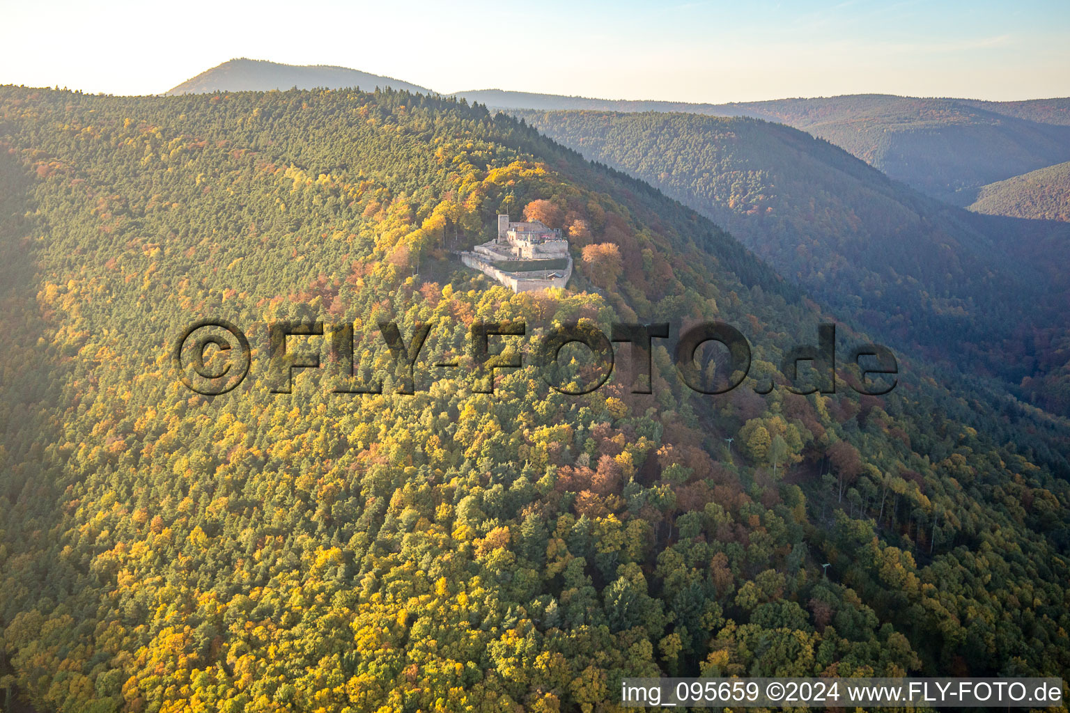 Rietbourg à Rhodt unter Rietburg dans le département Rhénanie-Palatinat, Allemagne vue d'en haut