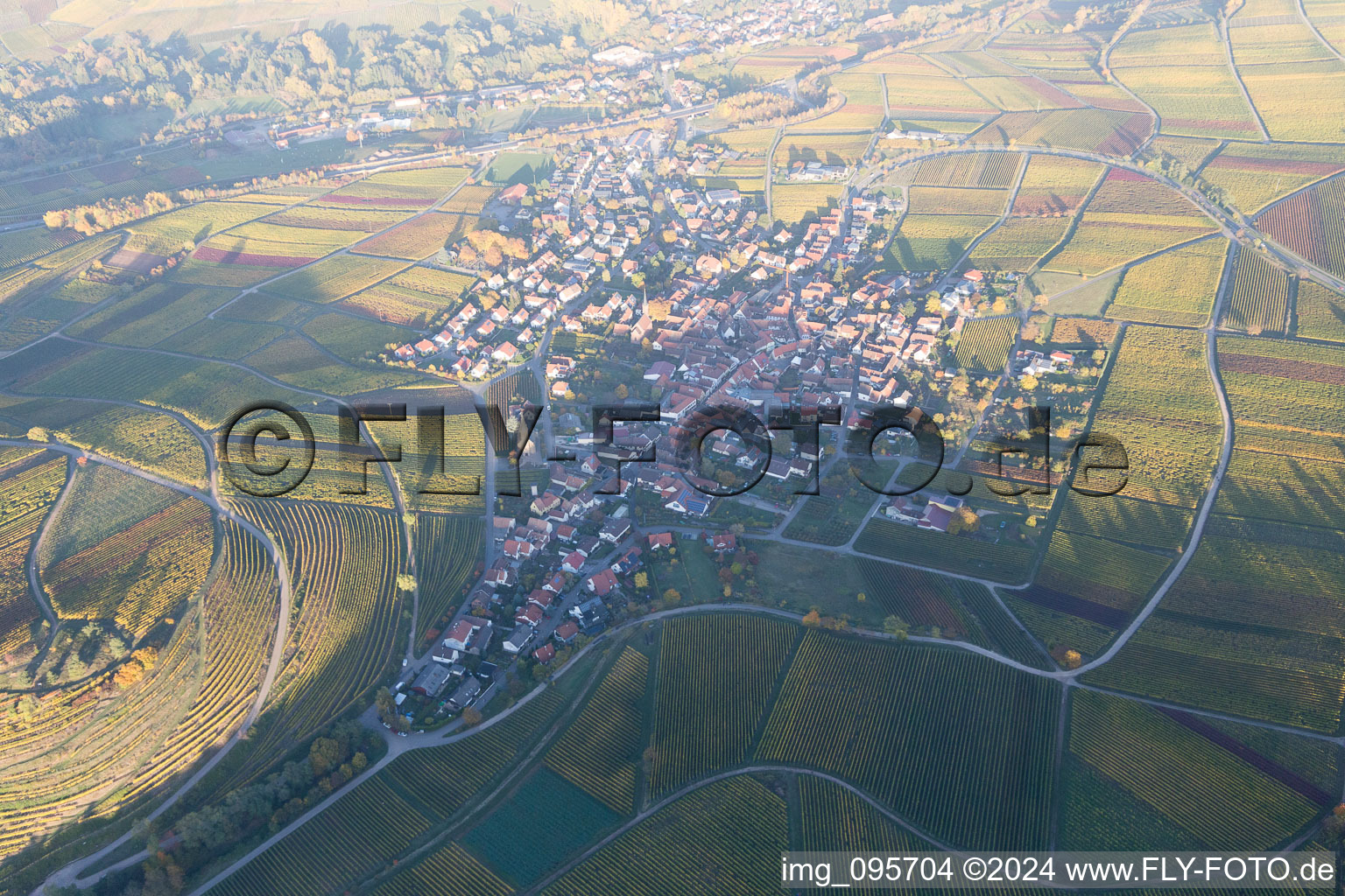 Vue oblique de Ranschbach dans le département Rhénanie-Palatinat, Allemagne