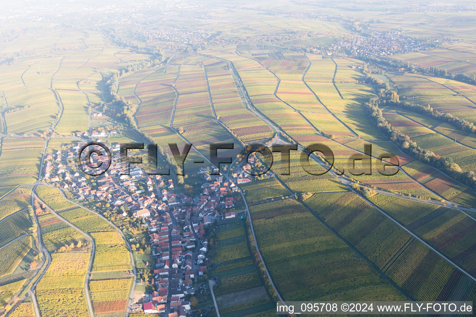 Ranschbach dans le département Rhénanie-Palatinat, Allemagne depuis l'avion