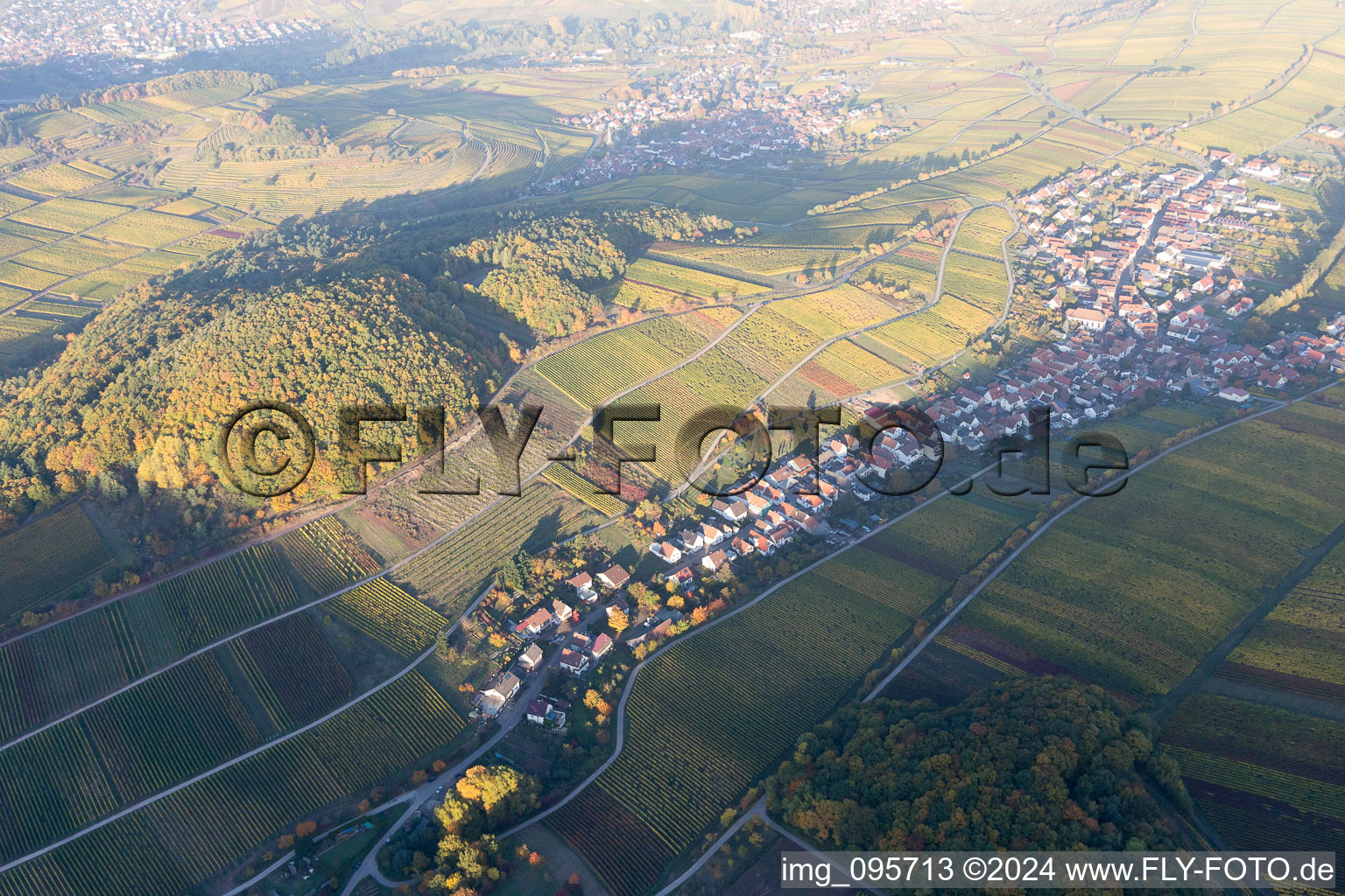 Ranschbach dans le département Rhénanie-Palatinat, Allemagne du point de vue du drone