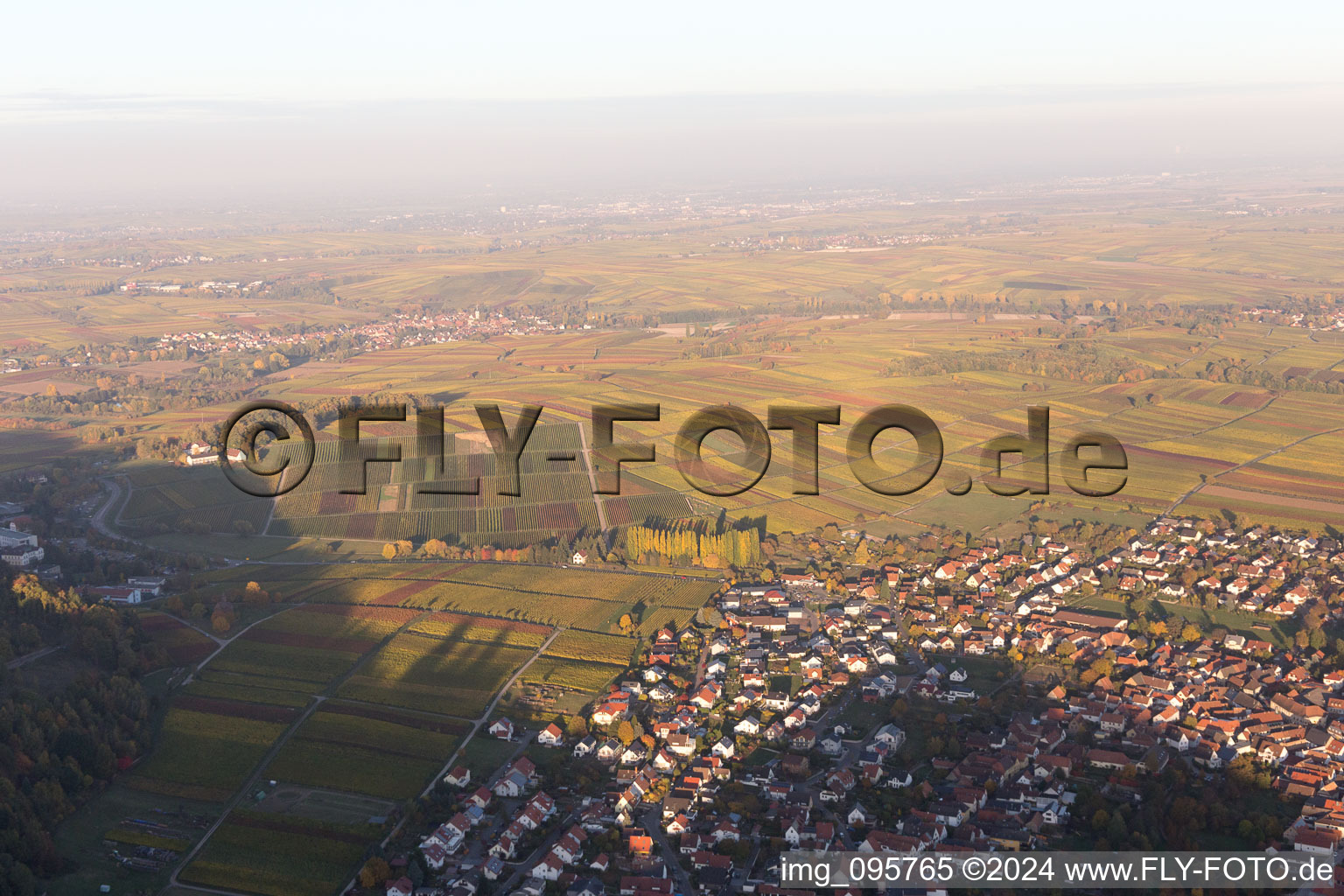 Enregistrement par drone de Klingenmünster dans le département Rhénanie-Palatinat, Allemagne