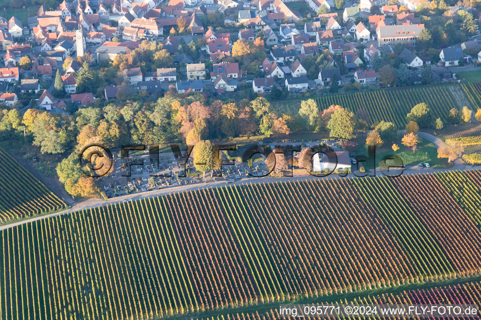 Vue aérienne de Klingenmünster dans le département Rhénanie-Palatinat, Allemagne