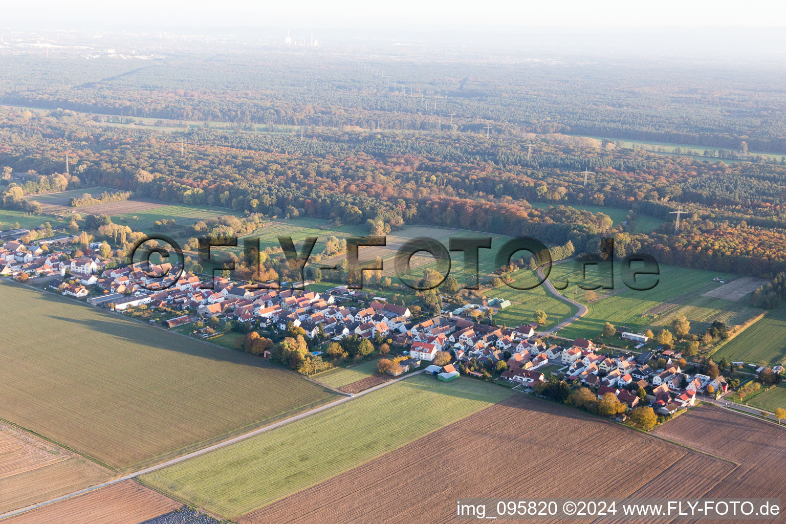 Sarrestr à Kandel dans le département Rhénanie-Palatinat, Allemagne depuis l'avion