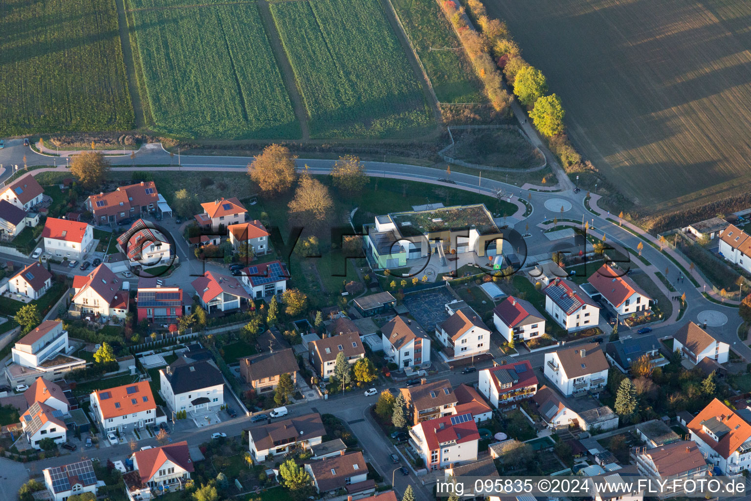 Vue aérienne de Kandel dans le département Rhénanie-Palatinat, Allemagne