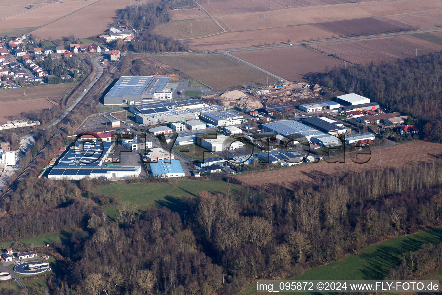 Vue aérienne de Zone industrielle O à Rohrbach dans le département Rhénanie-Palatinat, Allemagne