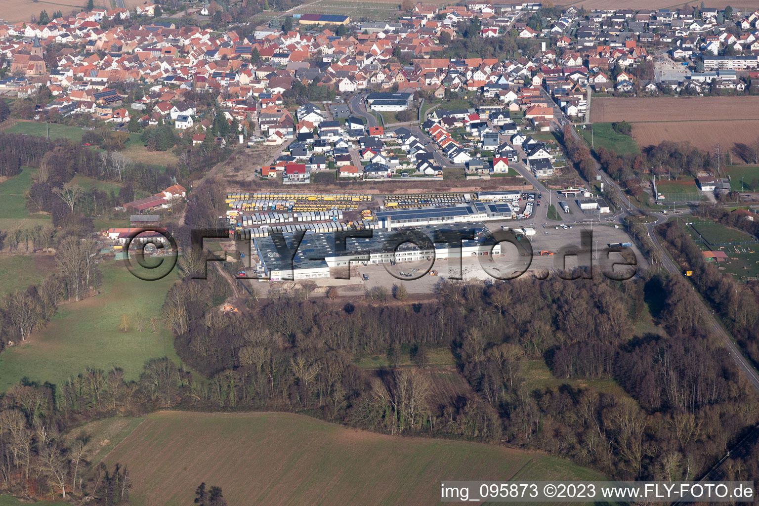 Vue aérienne de Zone industrielle O à Rohrbach dans le département Rhénanie-Palatinat, Allemagne