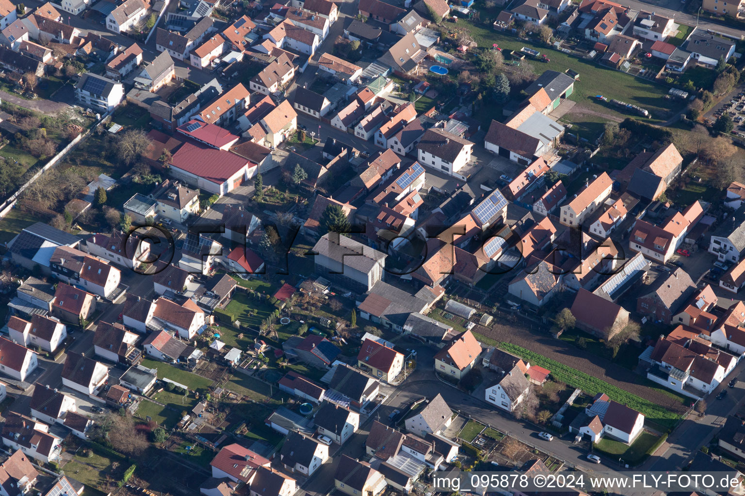 Steinweiler dans le département Rhénanie-Palatinat, Allemagne vue du ciel