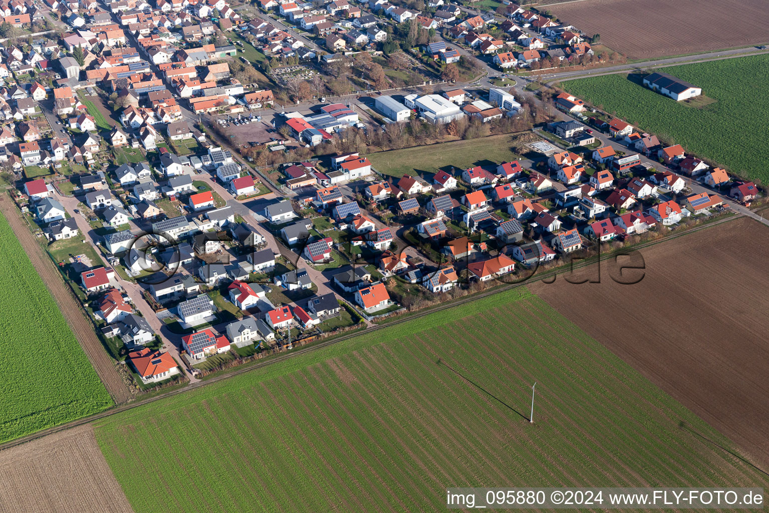 Image drone de Steinweiler dans le département Rhénanie-Palatinat, Allemagne