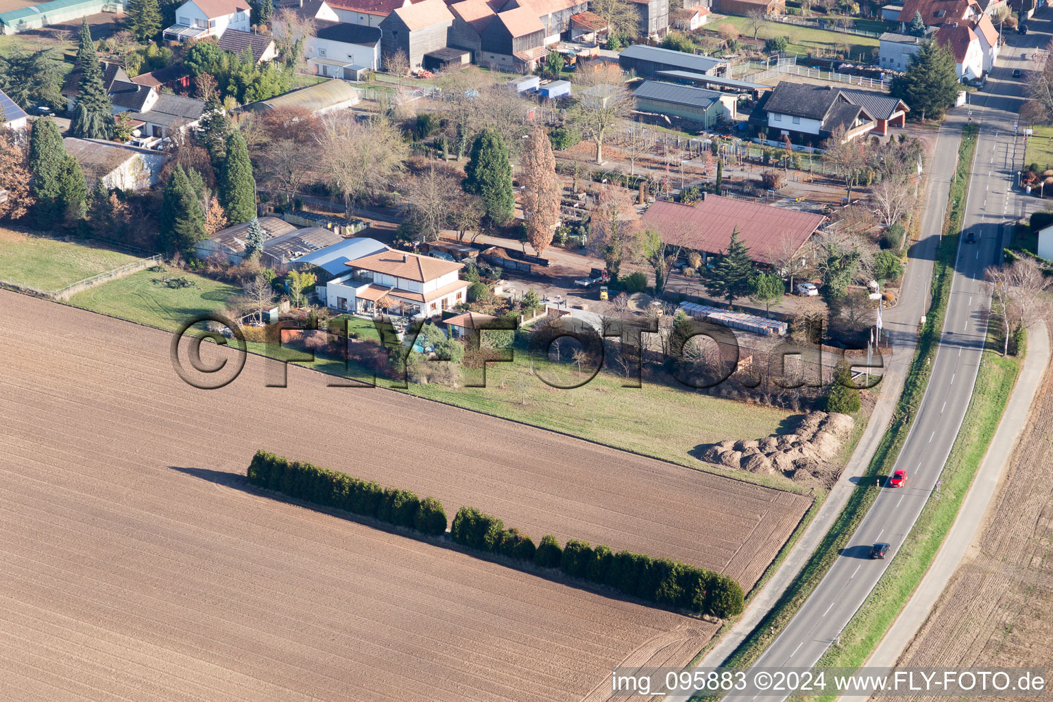 Erlenbach bei Kandel dans le département Rhénanie-Palatinat, Allemagne vue d'en haut