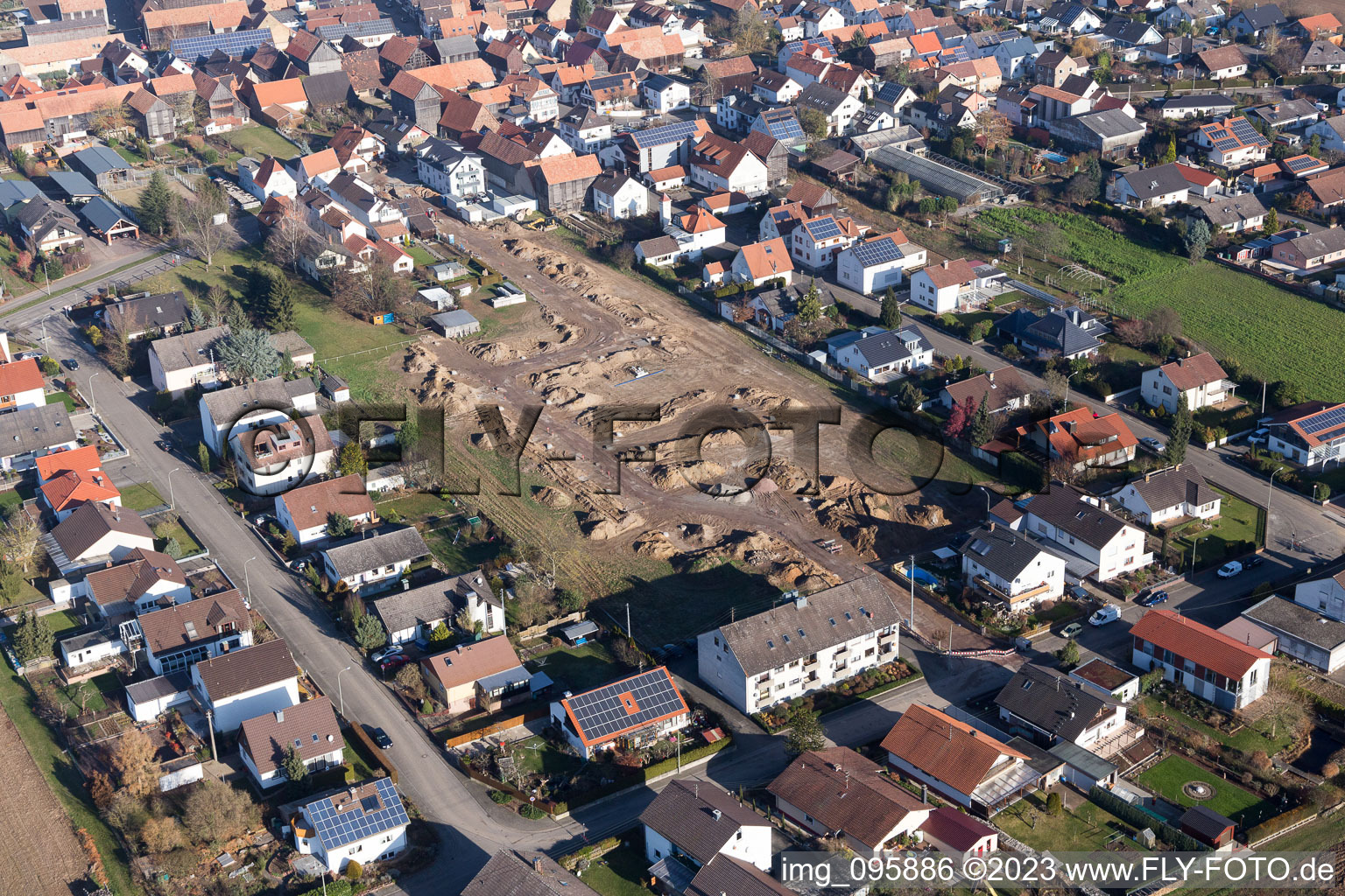 Vue d'oiseau de Quartier Hayna in Herxheim bei Landau dans le département Rhénanie-Palatinat, Allemagne