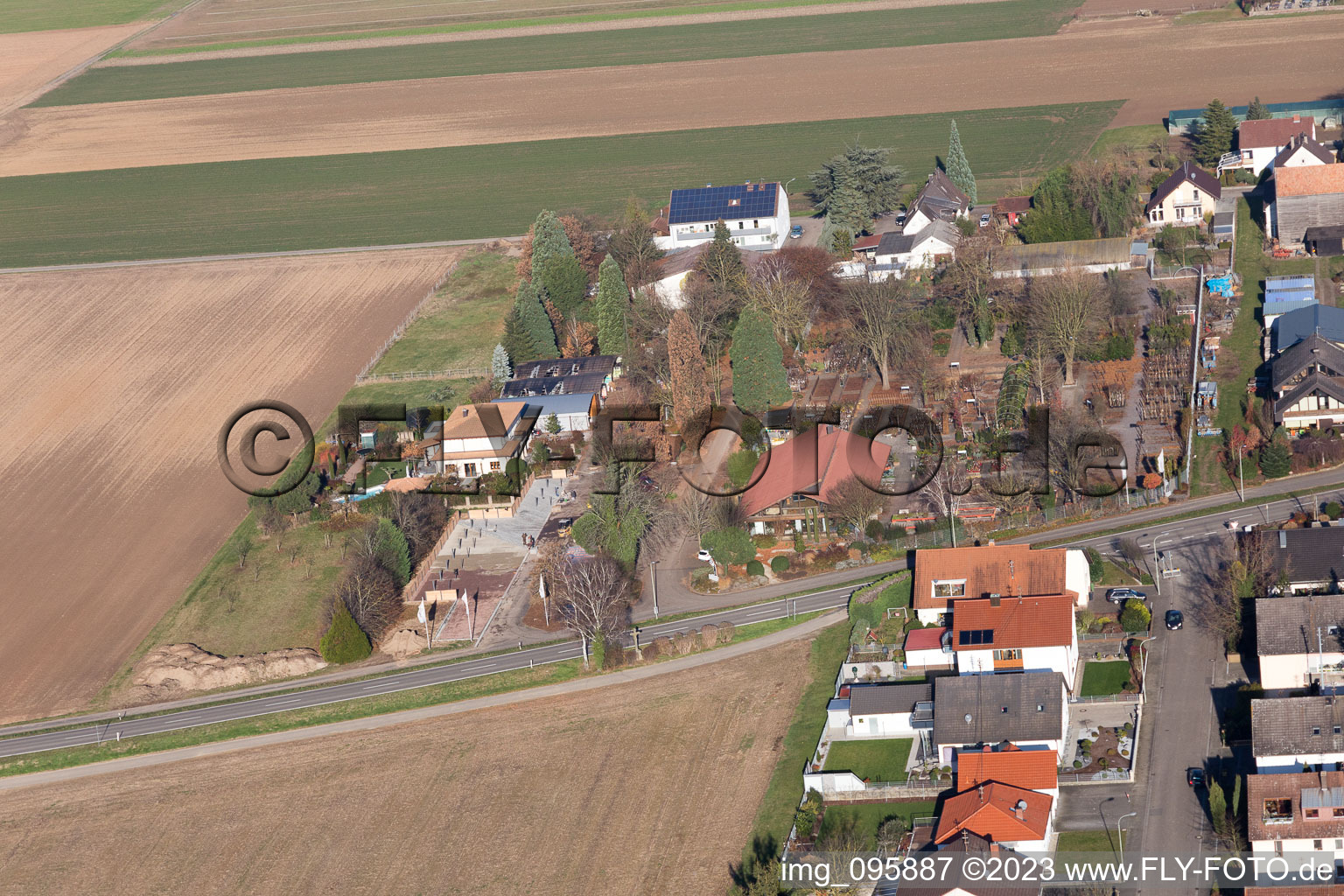 Quartier Hayna in Herxheim bei Landau/Pfalz dans le département Rhénanie-Palatinat, Allemagne vue du ciel