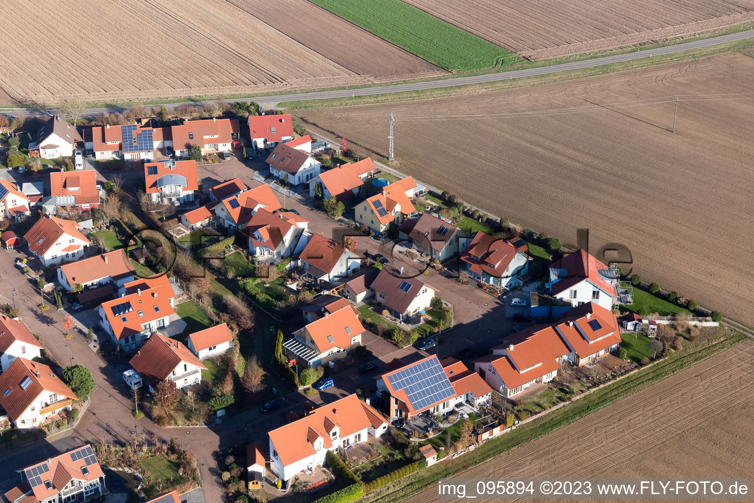 Quartier Hayna in Herxheim bei Landau dans le département Rhénanie-Palatinat, Allemagne vu d'un drone