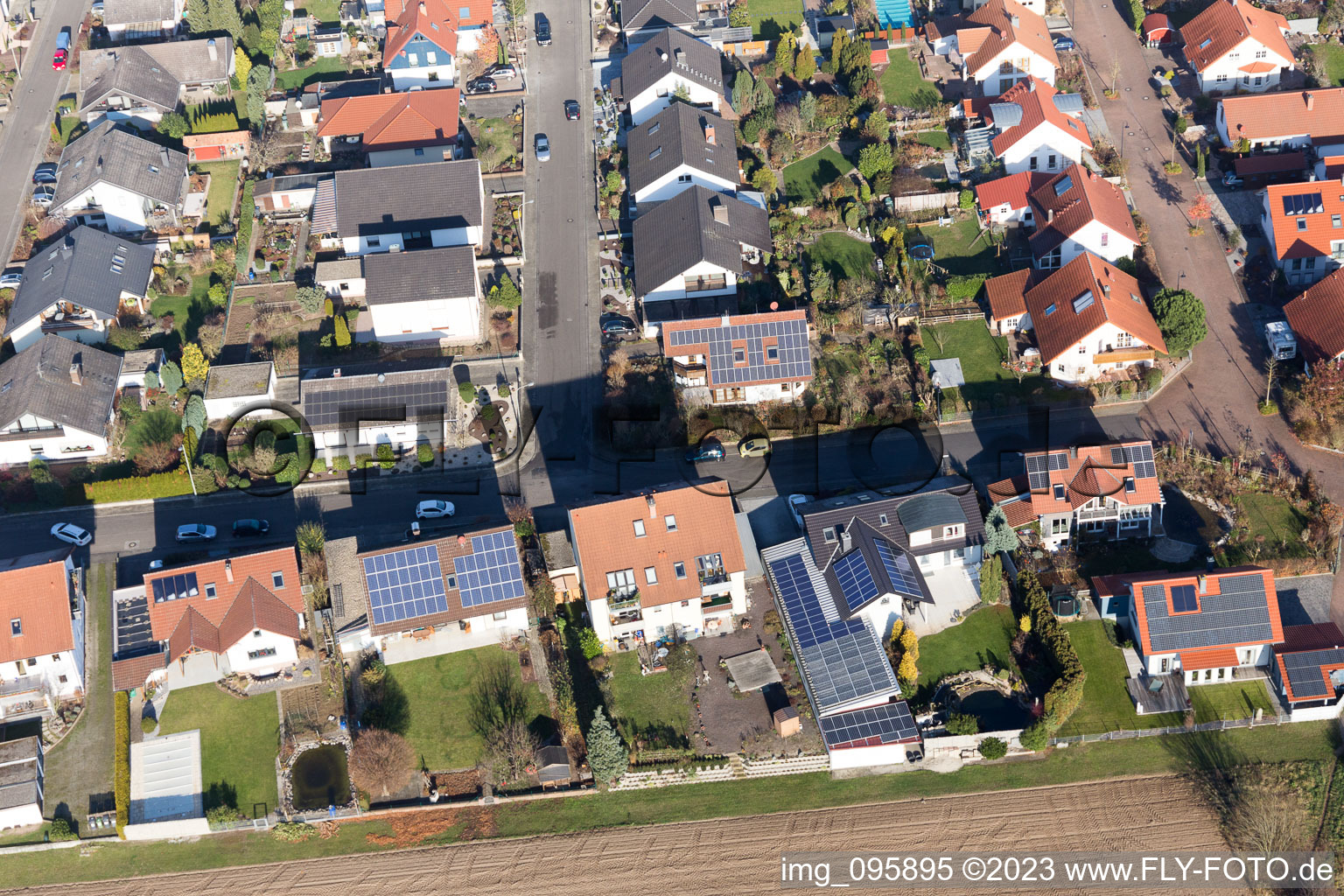 Vue aérienne de Quartier Hayna in Herxheim bei Landau dans le département Rhénanie-Palatinat, Allemagne