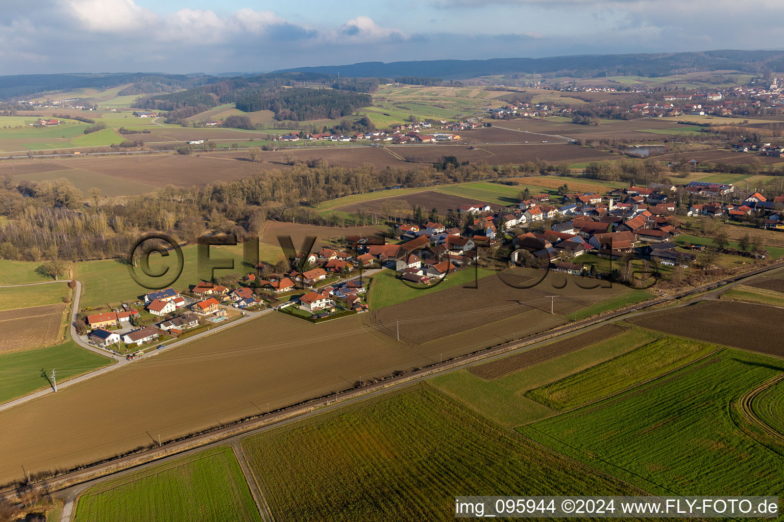 Vue oblique de Quartier Schwaibach in Bad Birnbach dans le département Bavière, Allemagne