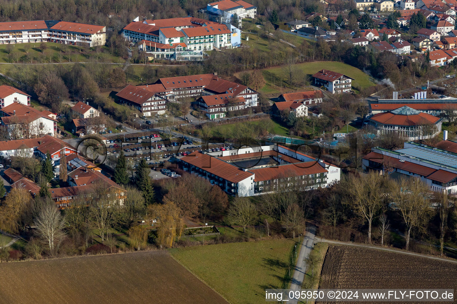 Quartier Aunham in Bad Birnbach dans le département Bavière, Allemagne d'en haut