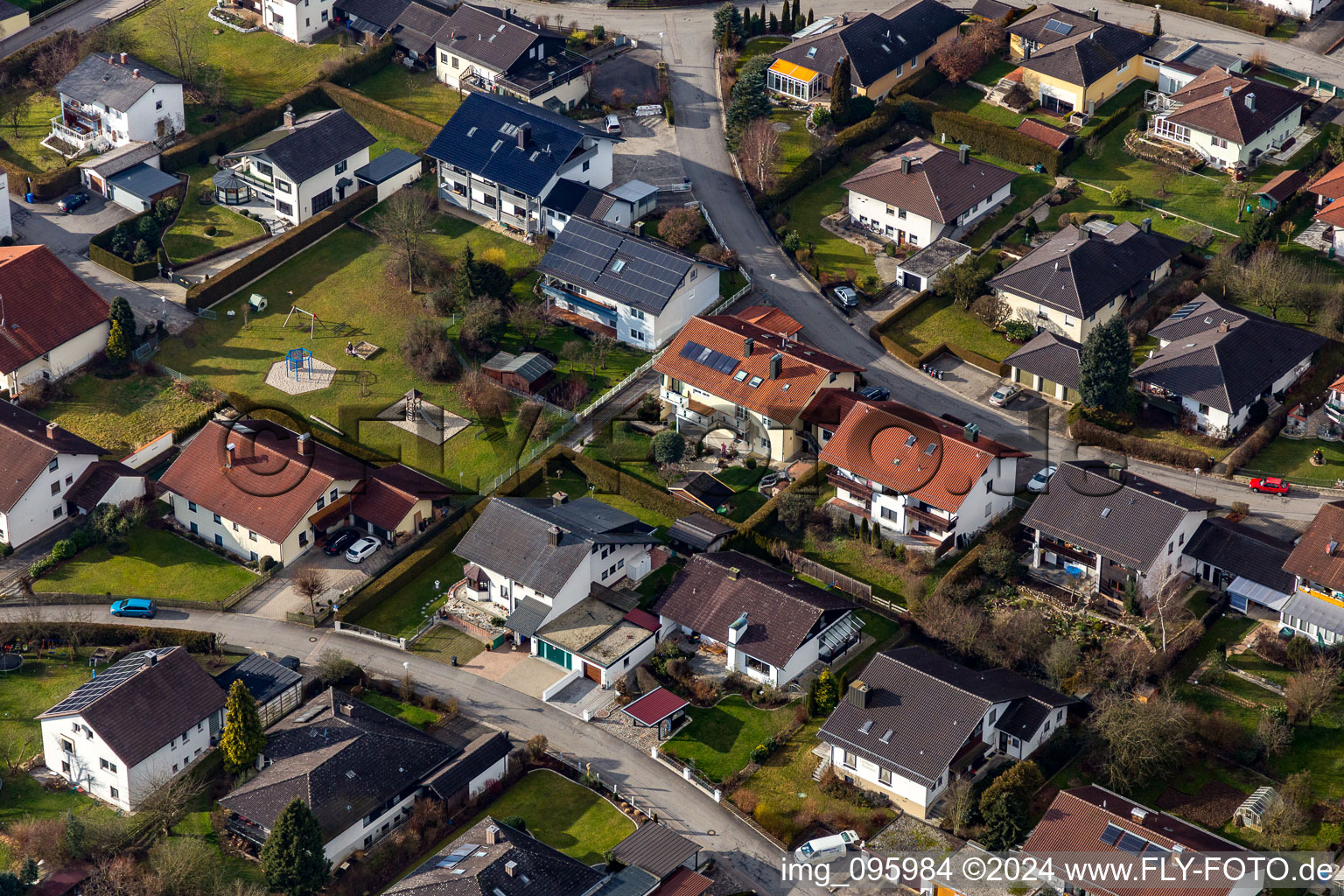 Vue oblique de Quartier Aunham in Bad Birnbach dans le département Bavière, Allemagne