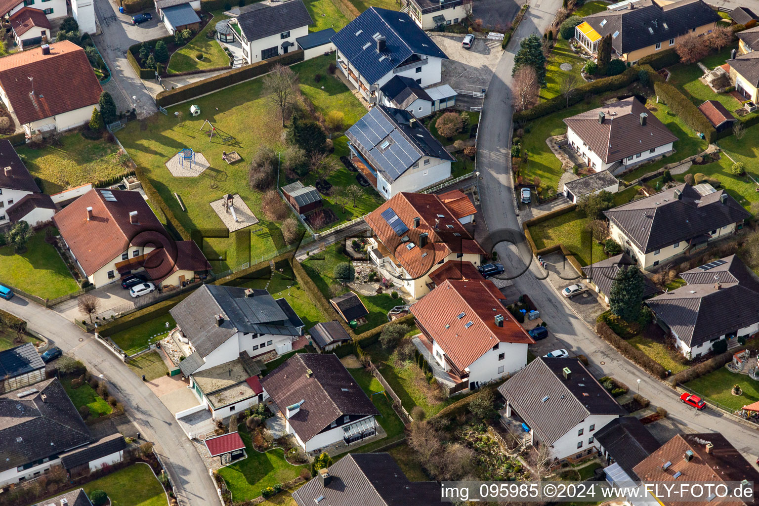 Quartier Aunham in Bad Birnbach dans le département Bavière, Allemagne d'en haut