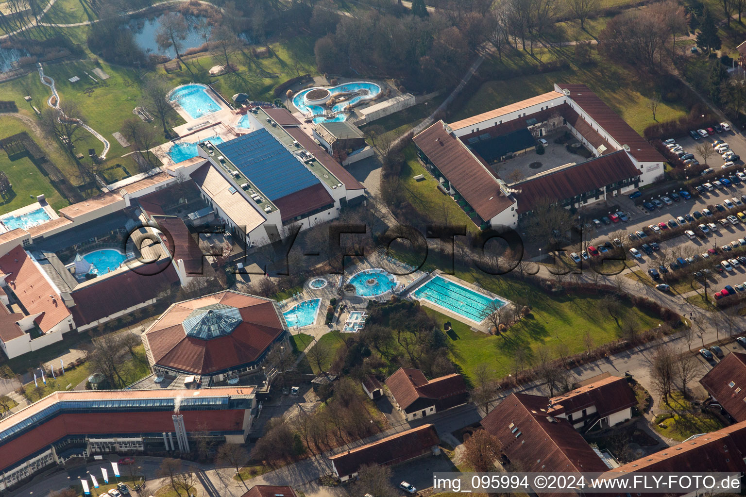 Quartier Aunham in Bad Birnbach dans le département Bavière, Allemagne vue d'en haut