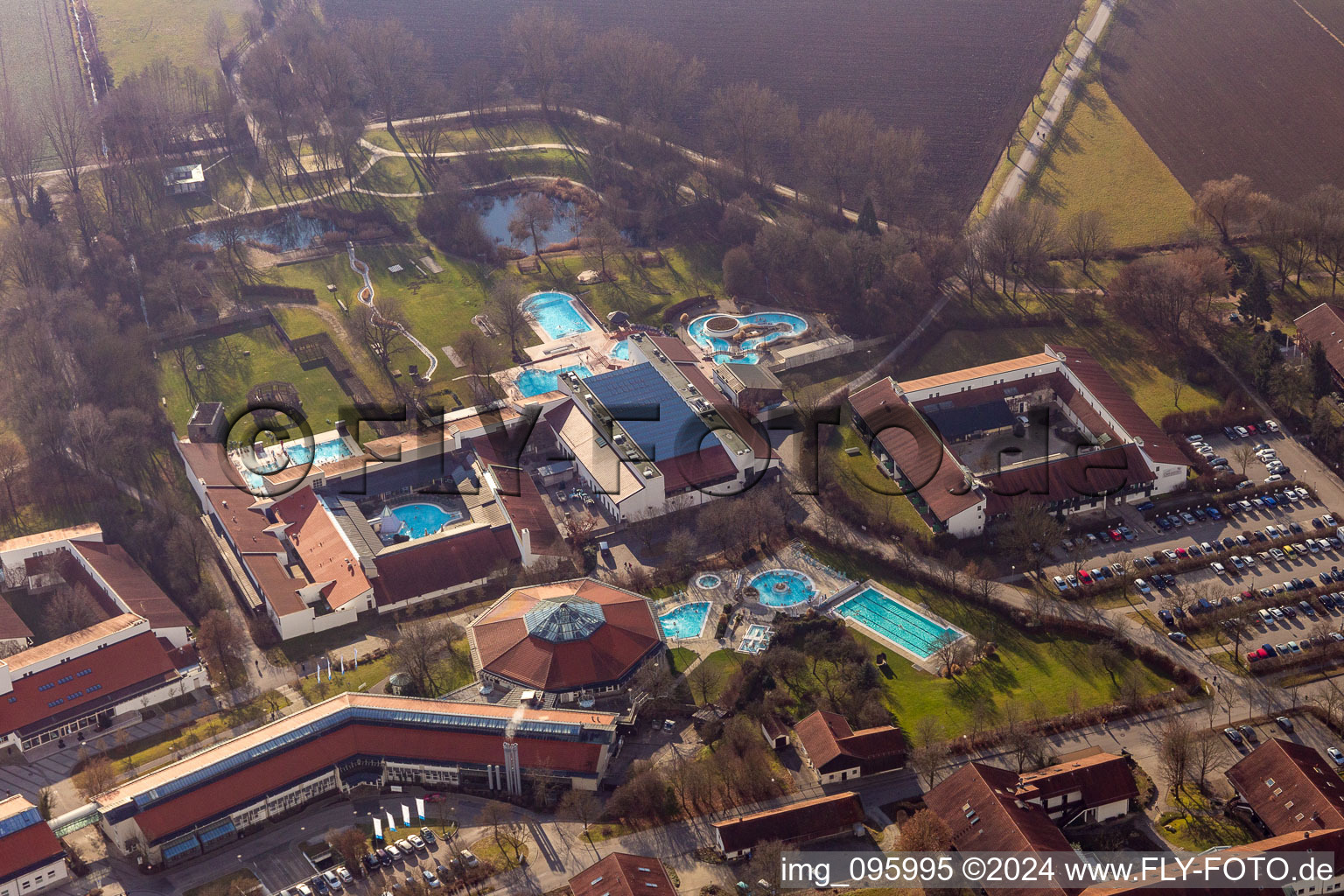 Quartier Aunham in Bad Birnbach dans le département Bavière, Allemagne depuis l'avion