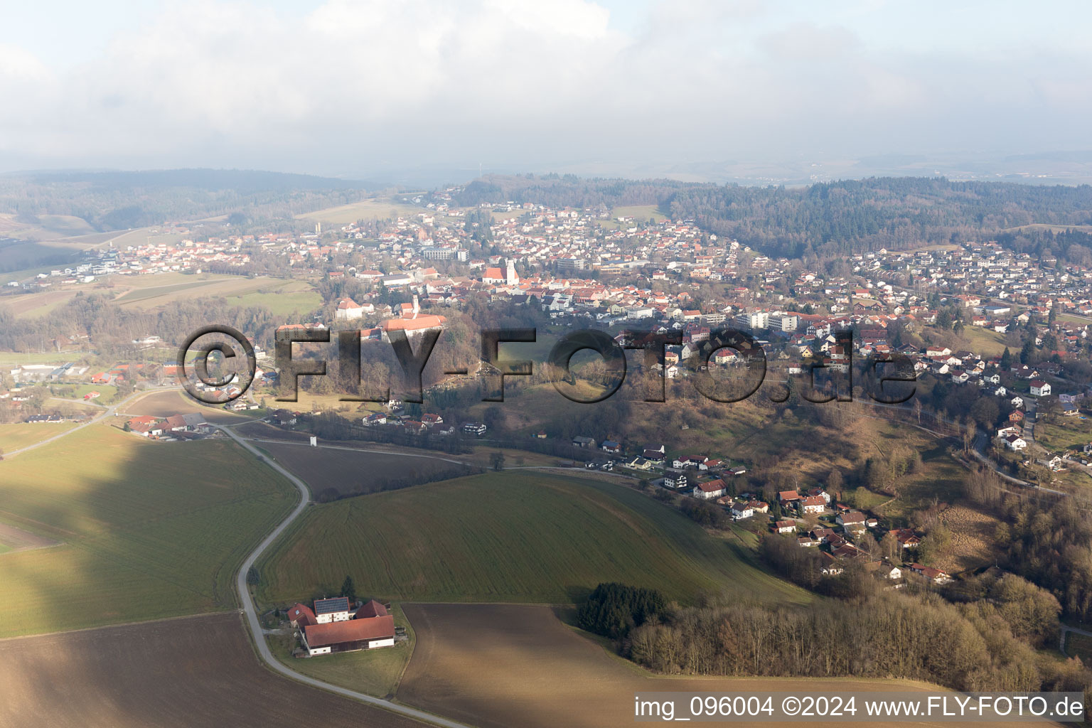 Vue aérienne de Bad Griesbach dans le département Bavière, Allemagne