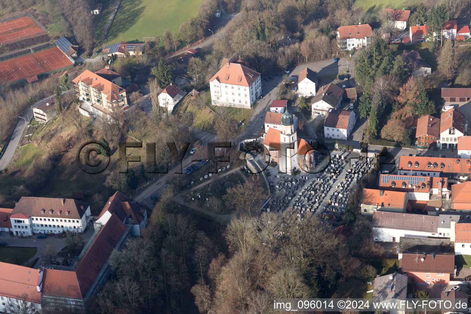 Vue oblique de Bad Griesbach dans le département Bavière, Allemagne