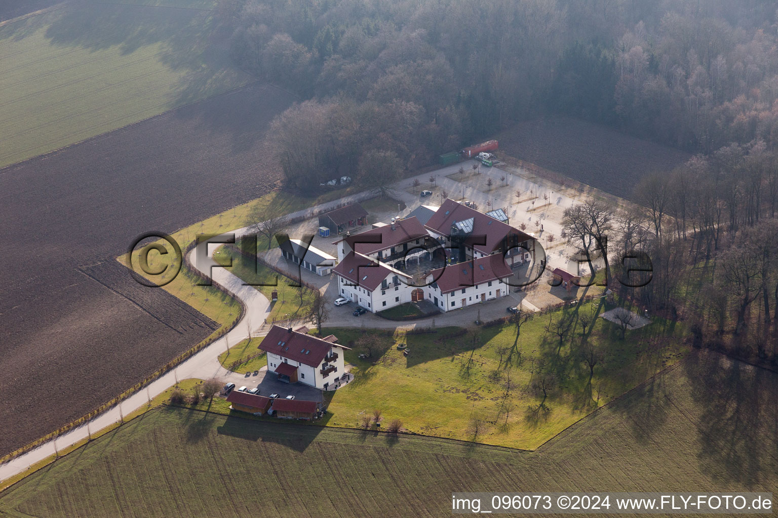 Vue aérienne de Bad Füssing dans le département Bavière, Allemagne