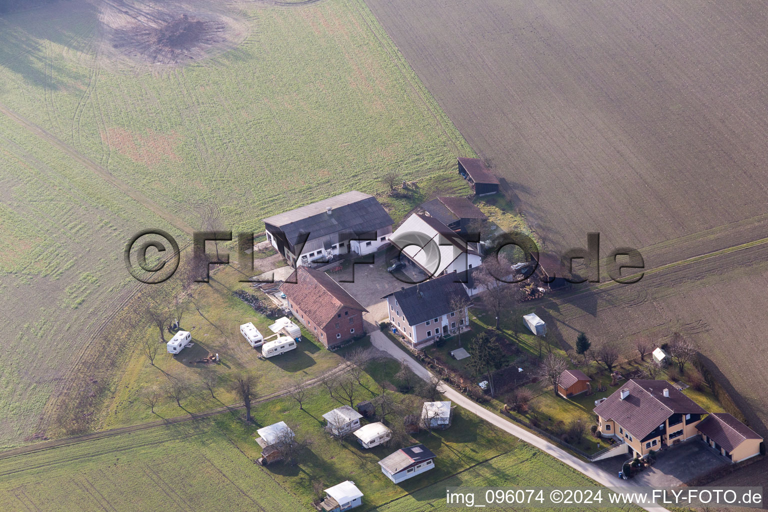 Vue aérienne de Bad Füssing dans le département Bavière, Allemagne