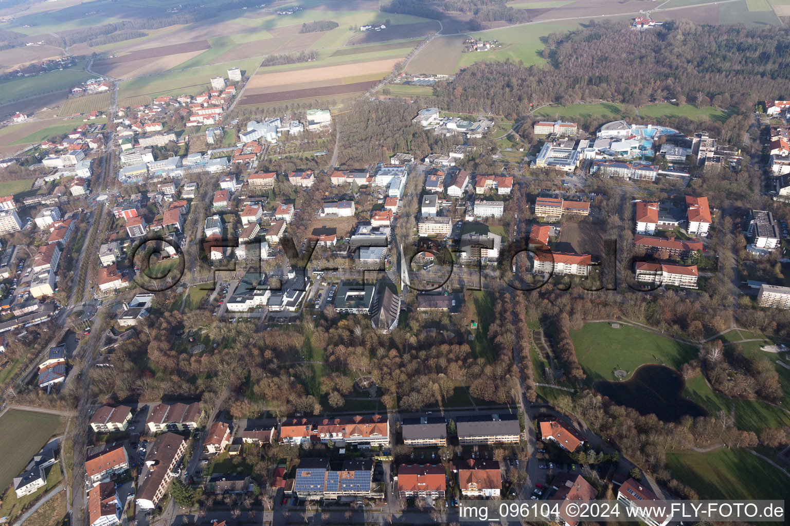 Bad Füssing dans le département Bavière, Allemagne du point de vue du drone