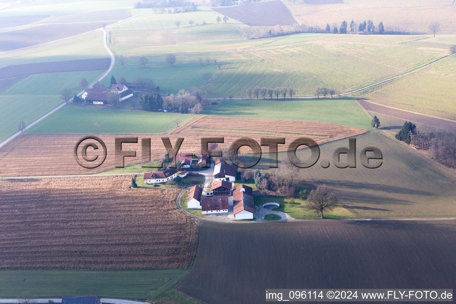 Vue aérienne de Rotthalmünster dans le département Bavière, Allemagne