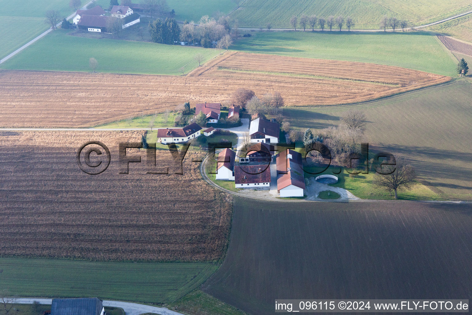 Vue aérienne de Rotthalmünster dans le département Bavière, Allemagne