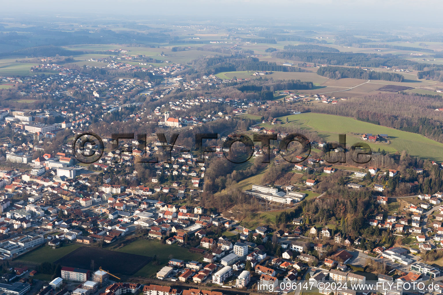 Enregistrement par drone de Pfarrkirchen dans le département Bavière, Allemagne