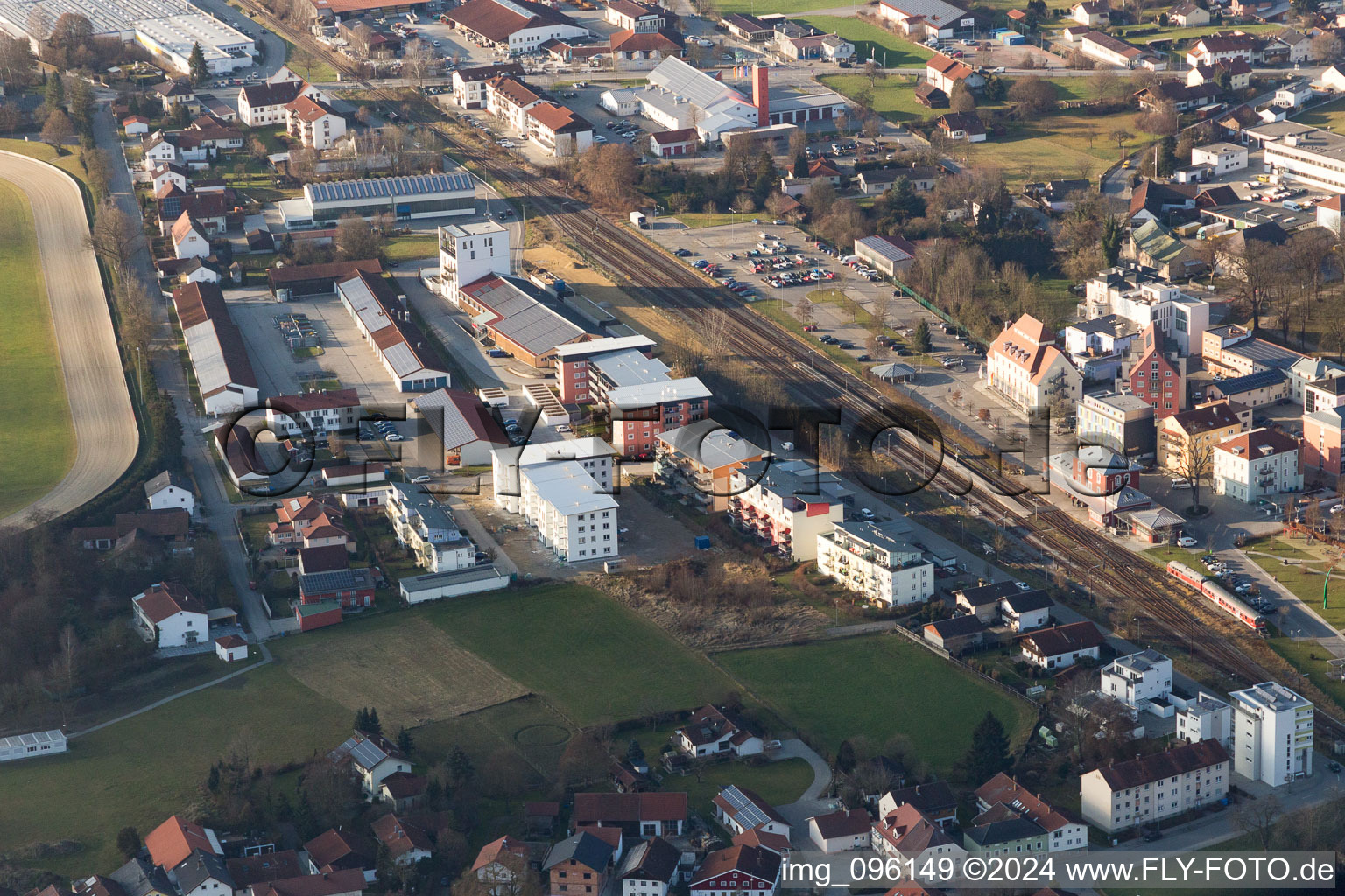 Pfarrkirchen dans le département Bavière, Allemagne du point de vue du drone