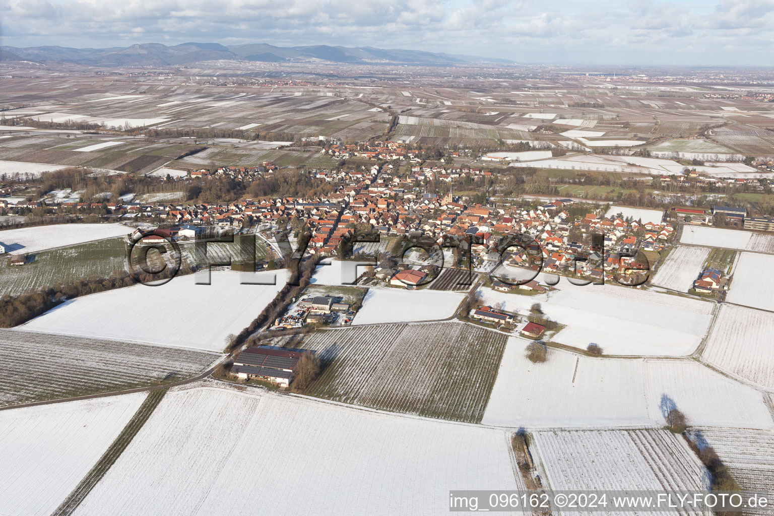 Vue oblique de Quartier Ingenheim in Billigheim-Ingenheim dans le département Rhénanie-Palatinat, Allemagne